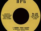 SIR GUY / RAW SOUL I Need You Baby 45 DPG Rare 1972 Virginia Funk Soul M-