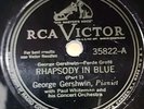 GERSHWIN Rhapsody In Blue Paul Whiteman 78 rpm 12” VICTOR 35822 1947 Repress