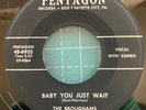 The Broughams / The Spirals Baby You Just Wait 45  Primitive Rockabilly  VG+