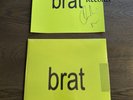 SIGNED CHARLI XCX BRAT CLEAR PINK SPLATTER VINYL WITH SIGNED PRINT/LYRICS