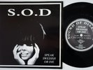 S.O.D Speak Swedish Or Die RARE swedish hardcore punk 7