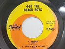 The Beach Boys 4-By Wendy Don't Back Down Little Honda  Hushabye 45rpm 7” EP