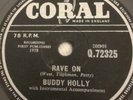 BUDDY HOLLY RAVE ON 78RPM CORAL Q.72325