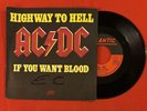 AC/DC HIGHWAY TO HELL IF YOU WANT BLOOD 11321 ATLANTIC 1979 VG+ VINYL 45T SP