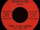 JAMES WEST & OBSIDIAN II When Is She Coming 45 Strength Rare 1970s NYC Soul Funk