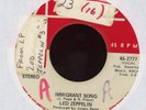 Led Zeppelin - Immigrant Song on Atlantic Promo Rock 45