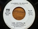 Led Zeppelin Stairway To Heaven 7” 45 White Label Promo Not For Sale Mono Stereo