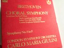 Beethoven Choral Symphony 8,9 Carlo Maria Giulini LSO HMV 2LP Box Set