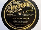 ALICE LESLIE CARTER & JAMES P. JOHNSON ORCH ‘CRY BABY BLUES’ 1921 HY-TONE 78
