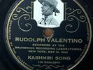RUDOLPH VALENTINO Kashmiri Song / El Relicario BRUNSWICK VOCAL 78 RARE E-