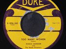 ROSCO GORDON: too many women / wise to you baby DUKE 7