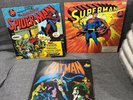 Vintage Superman Batman Spider-Man Vinyl DC Comics Power Records LP 3 Pc 1975