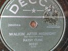 78 rpm Decca 30221, Patsy Cline, Walkin' After Midnight, country V+