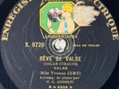 Yvonne Curti: Waltz Dream / Aubade d'amour (Violin) 78 rpm PATHE X.9720