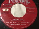 BIG MAMA THORNTON Hound Dog-R&B 45 Peacock 5-1612 VG-SLOW WARP