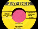 THE CRICKETS - Just You / My Little Baby's Shoes - clean 45 rpm - Jay-Dee 786