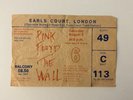 Pink Floyd  - Original The Wall Earls Court Concert ticket stub RARE