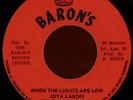 JOYA LANDIS When The Lights Are Low 45 Baron's Rare Reggae Soul