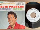 Elvis Presley Heartbreak Hotel 64 USA RCA Vinyl 45 PS GSS WHITE LABEL PROMO Gold