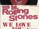 ROLLING STONES   SOUTH AFRICA  PS  45   WE LOVE YOU  EX+/EX
