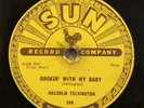Rare Rockabilly 78 MALCOM YELVINGTON -ROCKIN' WITH MY BABY- 1956 SUN RECORDS 246