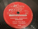 HAWAIIAN SLACK KEY 78 RPM Record FINGER STYLE GUITAR 49th State Tommy Solomon
