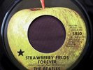 Beatles 45 1970 Strawberry Fields Forever Apple Black Star on Label, VG SCARCE