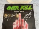 Overkill- Fuck You  EP Megaforce 1987 Caroline - Autographed Signed