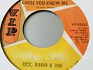 Rick , Robin & Him  -  Cause You Know Me   (  V.I. P.  )    60's Motown 45   VG+