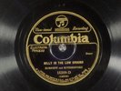 78 RPM Burnett & Rutherford, Columbia 15209,  Billy In The Low Ground V+ Country