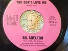 Wicked Mod Garage Fuzz Dancer 45 Gil Shelton You Don't Love Me VG+ HEAR