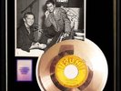 JERRY LEE LEWIS GREAT BALLS OF FIRE GOLD RECORD W-PRINTED SIGNED AUTOGRAPH RARE