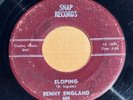 Rare Rockabilly BENNY ENGLAND Eloping / Somehow SNAP 400 *VIDEO*