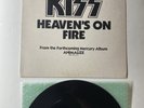 KISS️RARE RADIO PROMO VINYL -HEAVENS ON FIRE