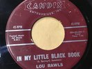 45 RPM Lou Rawls CANDIX 305 In my Little Black Book ROCKER VG