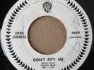 Rare Northern Soul - Joanie Sommers - Don't Pity Me / My Block  - WB promo