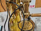 Elektra Micro Brass and bronze cappuccino maker. Like new, 18” tall and 11” wide