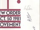 New Order Movement Factory 50  LP 1982 Excellent Autographed