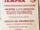 IRON MAIDEN Powerslave LP Rare PROMO Peeruvian