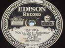 Edison Electric Diamond Disc Record 52108 Rudy Vallee Yale Collegians You'll Do