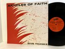 Articles of Faith - Give Thanks LP - Reflex - Tested VG+ Vinyl Original Punk  S4