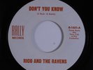 Garage Doo Wop 45 RICO & THE RAVENS Don't You Know RALLY VG+ HEAR e