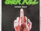 Overkill Fuck You  EP Megaforce 1987 Caroline Autographed Signed With Fan Insert
