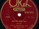 LOUIS ARMSTRONG Hotter Than That / Savoy Blues 1928 78 OKEH Shellac - 8535 HEAR