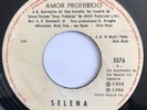 SELENA - Amor Prohibido / Tus Desprecios 1994 TEX MEX CUMBIA 7”