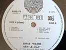 Gentle Giant LP Three Friends UK Vertigo Swirl 1st Press LOVELY COPY &AUDIO PROG
