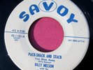 BILLY NELSON & 5 WINGS - Pack-Shack and Stack / Walk Along - clean 45 Savoy 1183