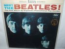 MEET THE BEATLES, LP record album, Capitol ST-2047 (red/orange labels) READ NOTE