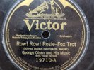78 RPM Row Row Rosie Say Arabella George Olsen Victor 19710