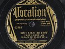 LEROY CARR & SCRAPPER BLACKWELL: don't start no stuff / bo bo stomp VOCALION